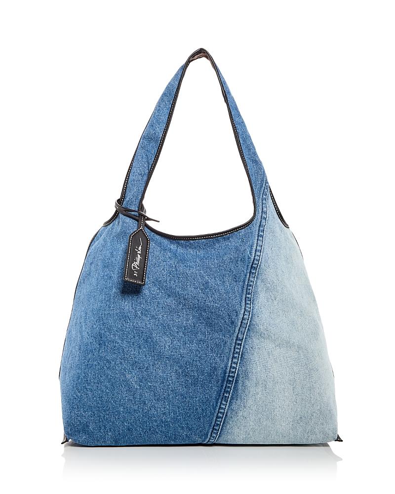 Womens Market Colorblocked Denim Top Handle Bag Product Image