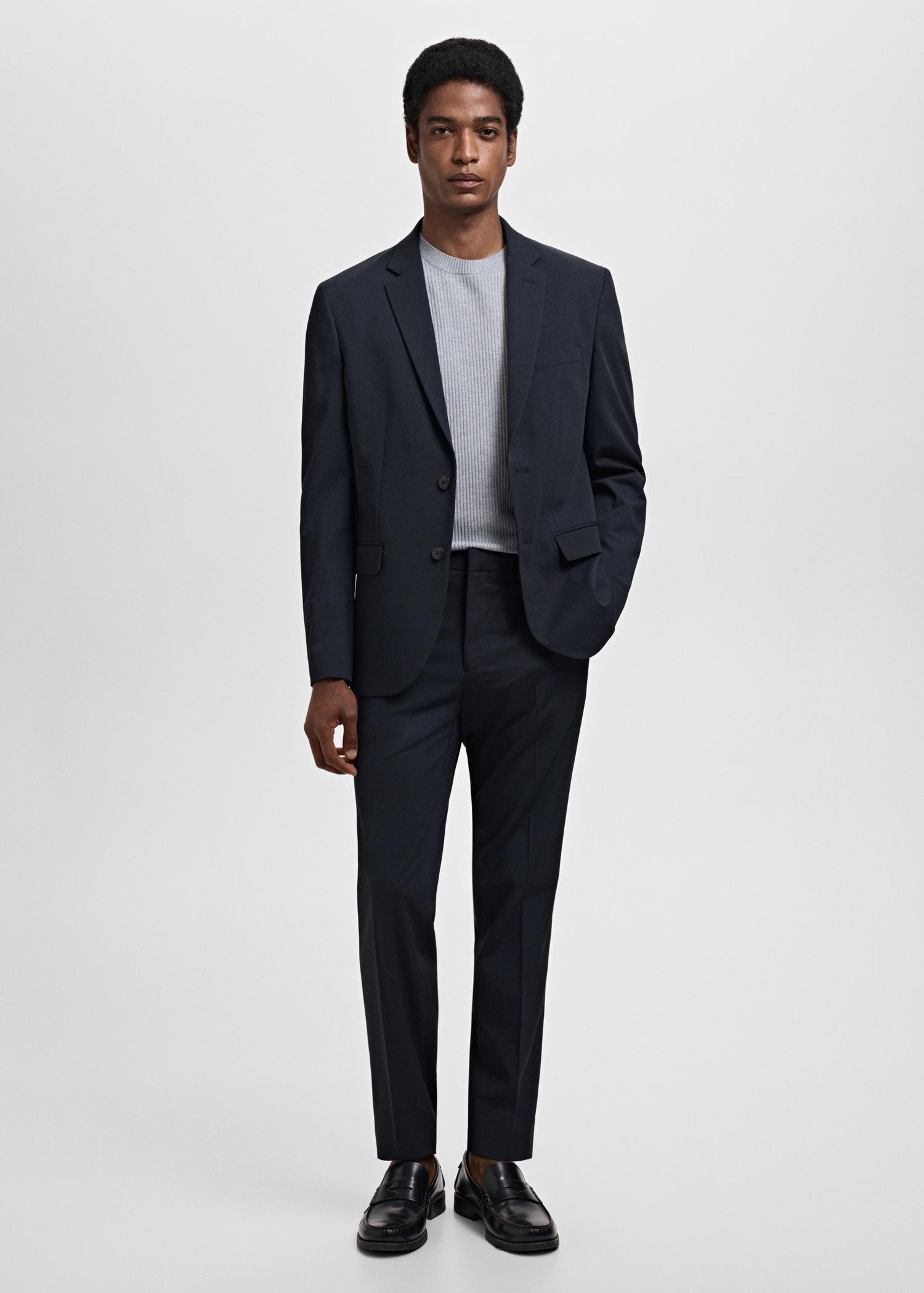 Super slim-fit suit jacket in stretch fabric - Men | MANGO USA Product Image