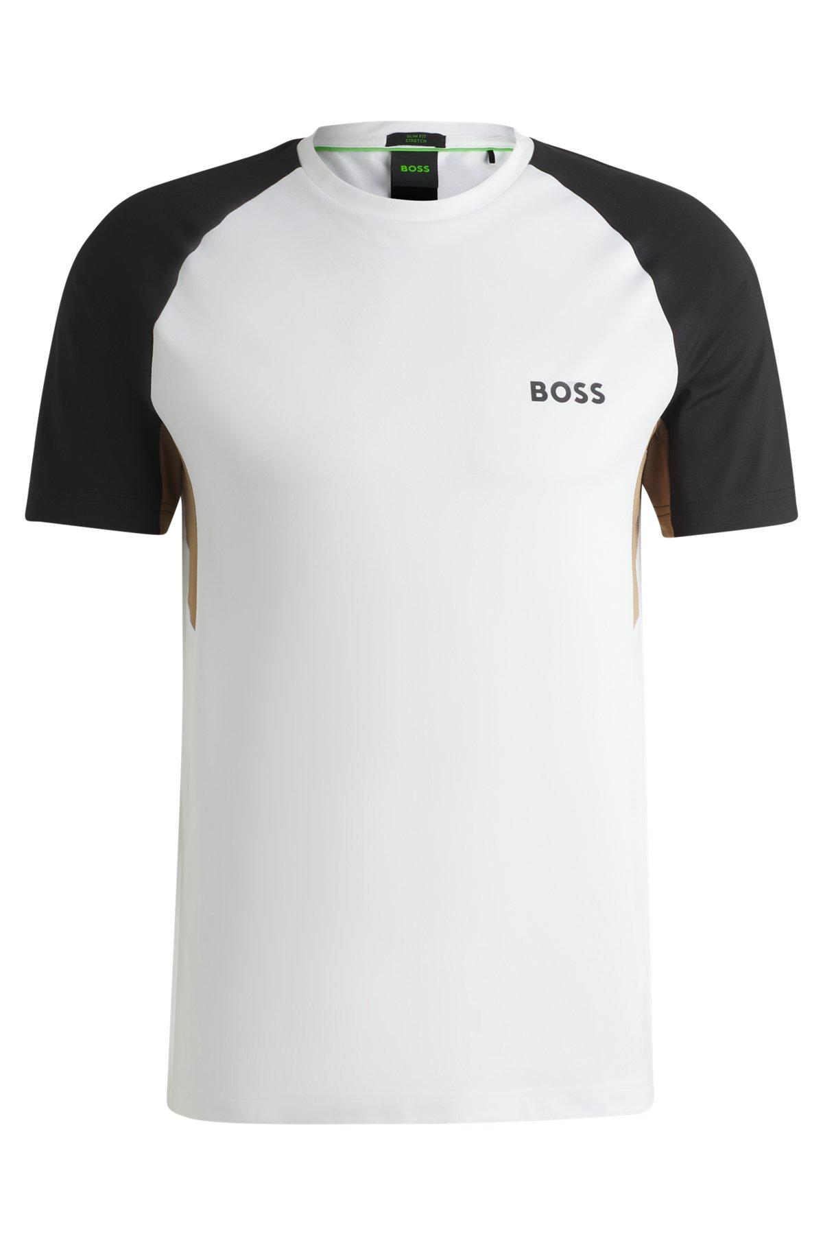 Active color-blocked T-shirt in moisture-wicking fabric Product Image