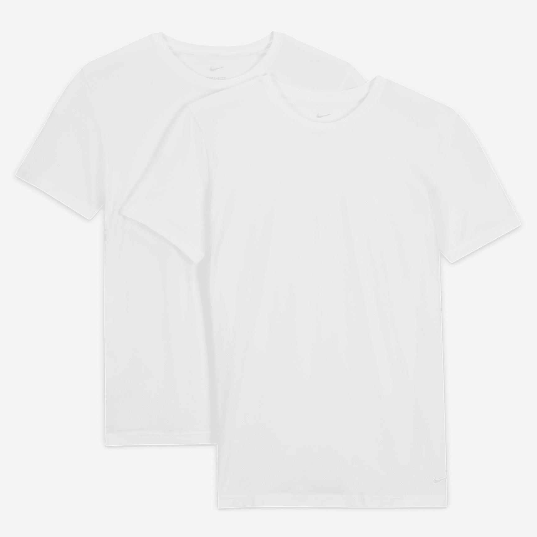 Nike Mens Dri-FIT Essential Cotton Stretch Slim Fit Crew Neck Undershirt (2-Pack) | KE1191-100 Product Image