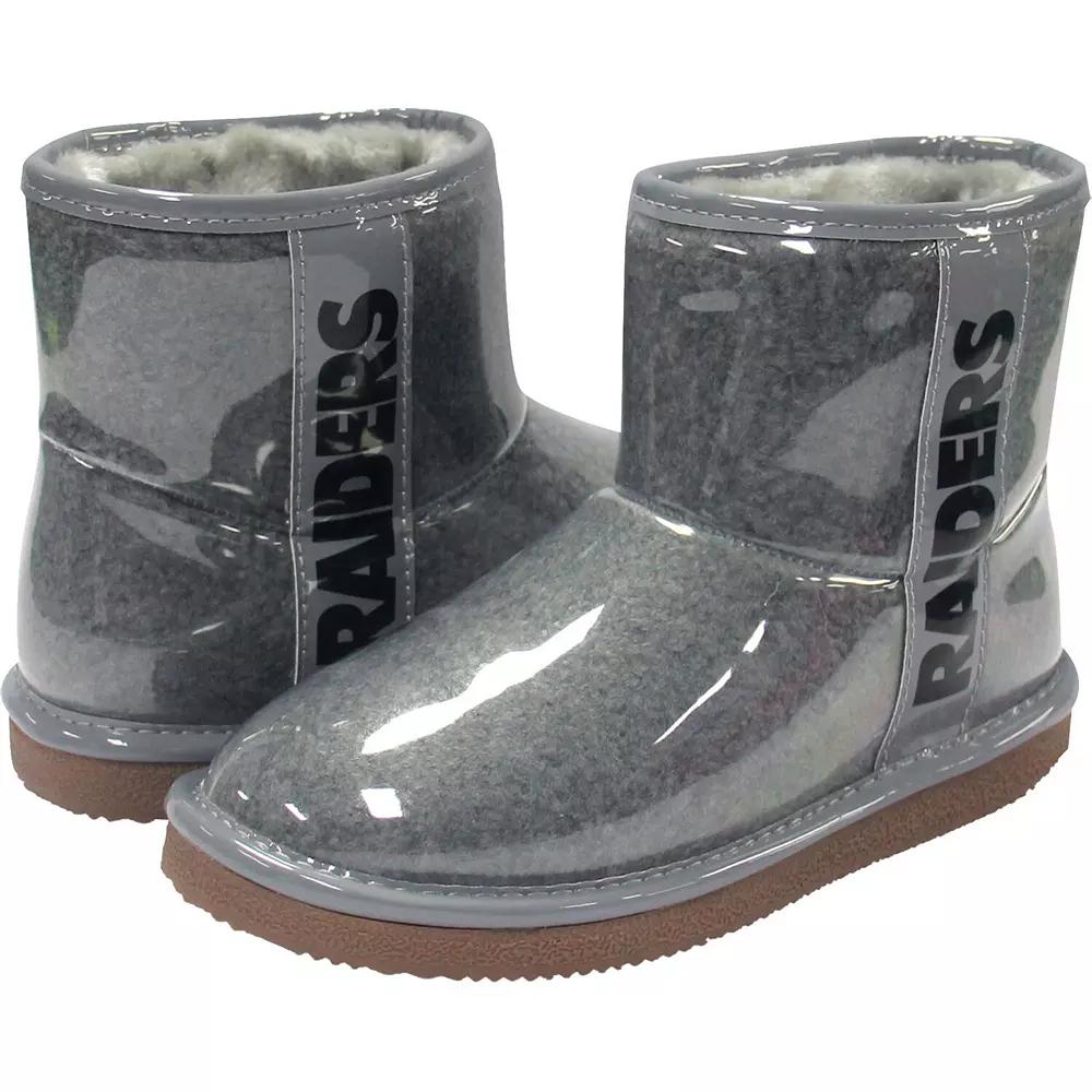 Women's Cuce Silver Las Vegas Raiders Water Resistant Faux Shearling Boots, Size: 9, Lvr Silver Product Image