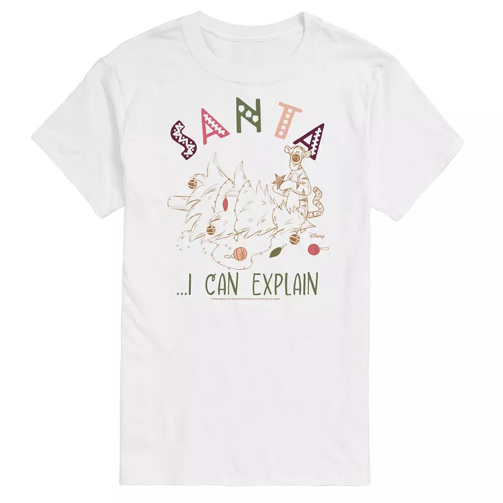 Disney's Winnie The Pooh Men's Santa I Can Explain Graphic Tee,  Product Image
