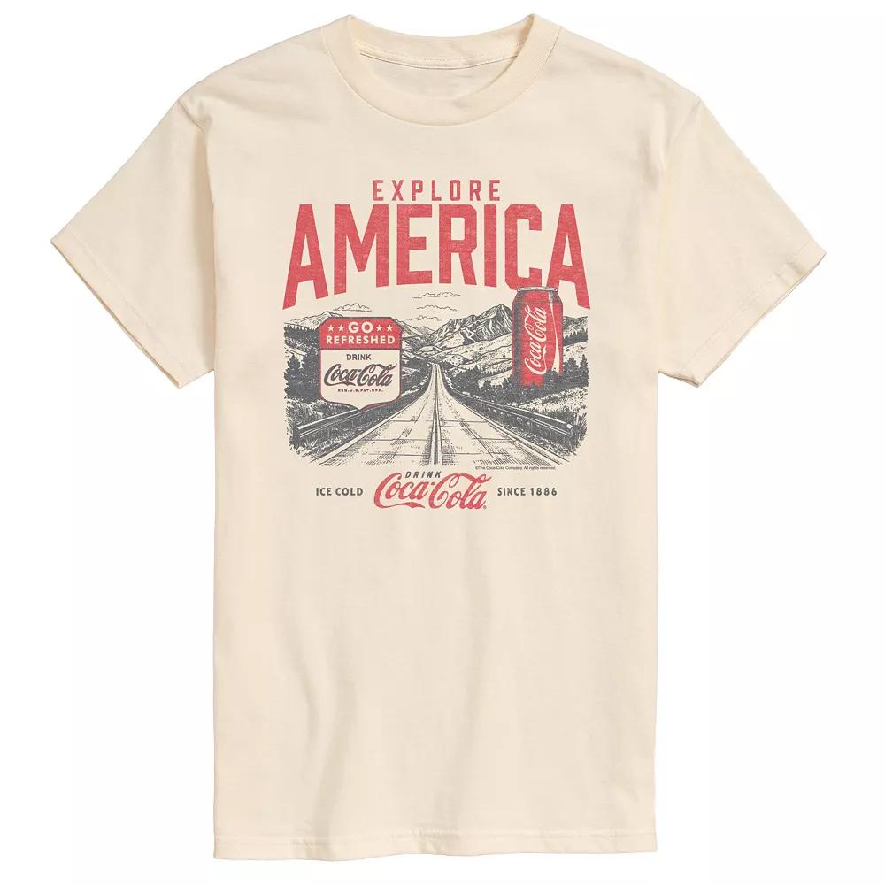 Big & Tall Coca-Cola Explore America Distressed Graphic Tee, Men's,  Product Image