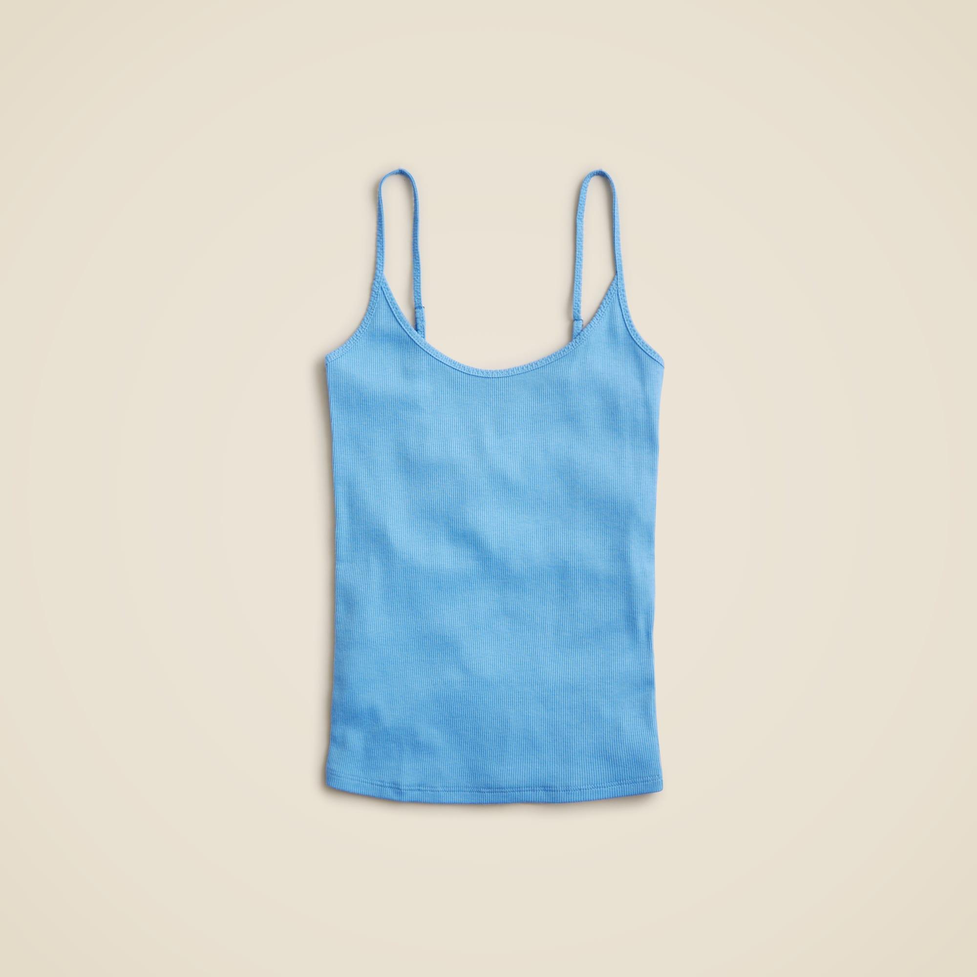 Fine rib camisole in stripe Product Image