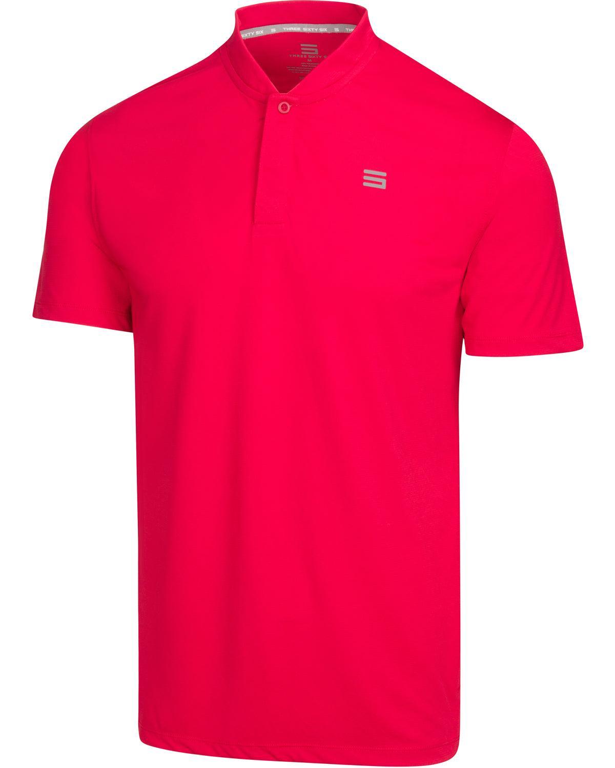 Three Sixty Six Men's Solid Collarless Golf Polo Male Product Image