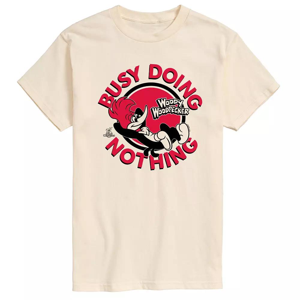 Men's Woody Woodpecker Busy Doing Nothing Graphic Tee,  Product Image