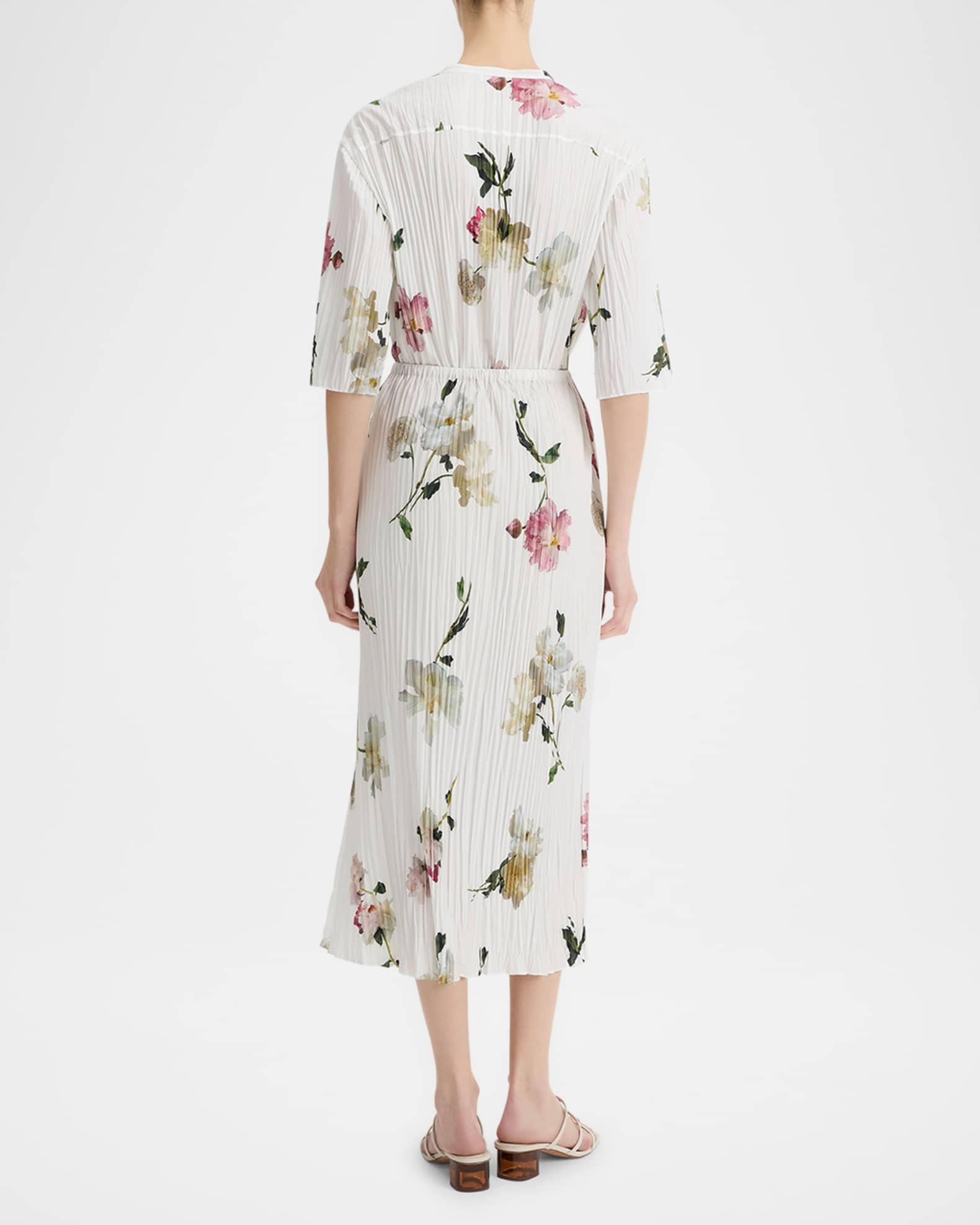 Floral Crinkled Slip Skirt  Product Image