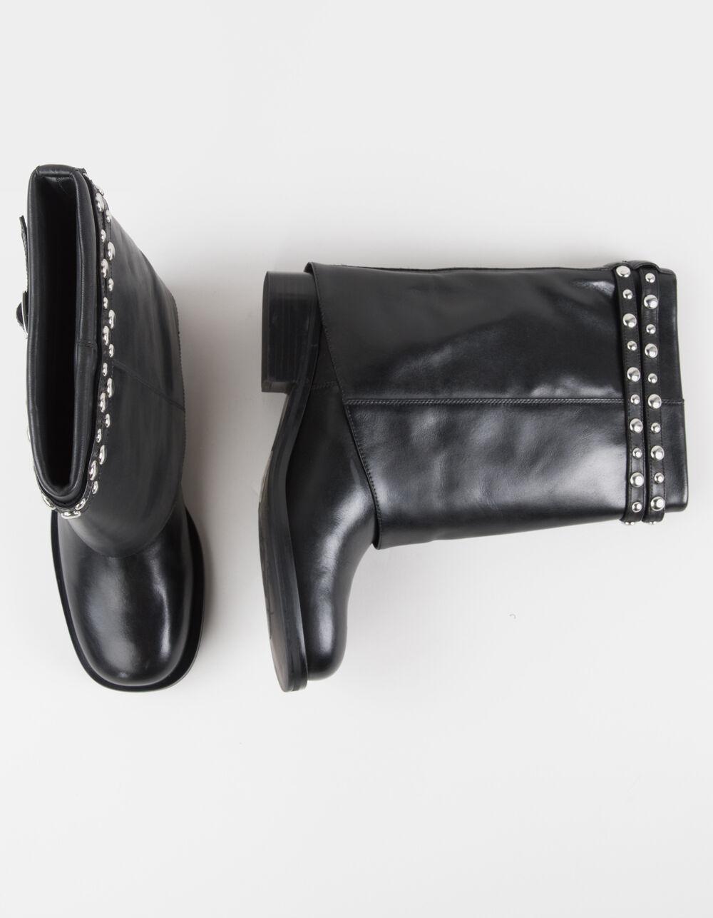 FREE PEOPLE Scorpio Womens Studded Foldover Boots - BLACK Product Image