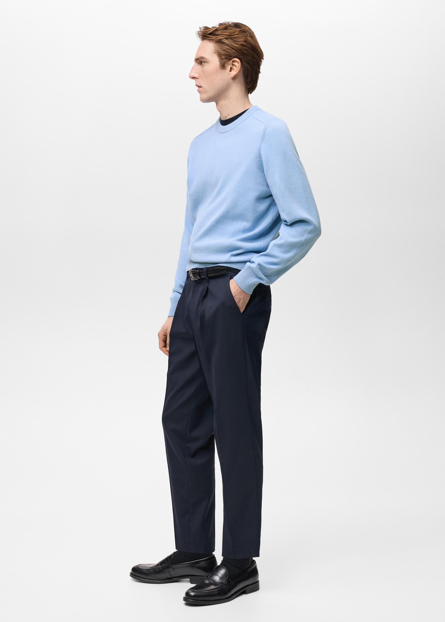 Knitted cotton sweater - Men | MANGO USA Product Image