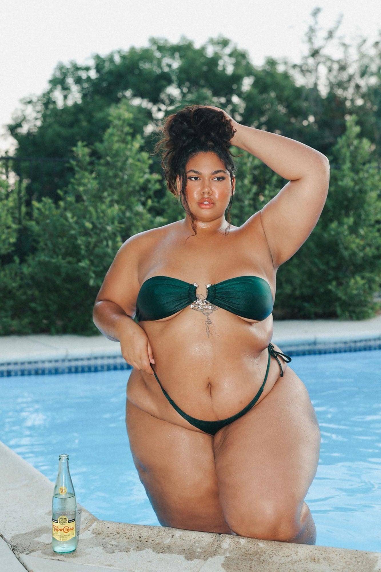 Farrah Hardware Satin 2 Piece Bikini - Emerald Product Image