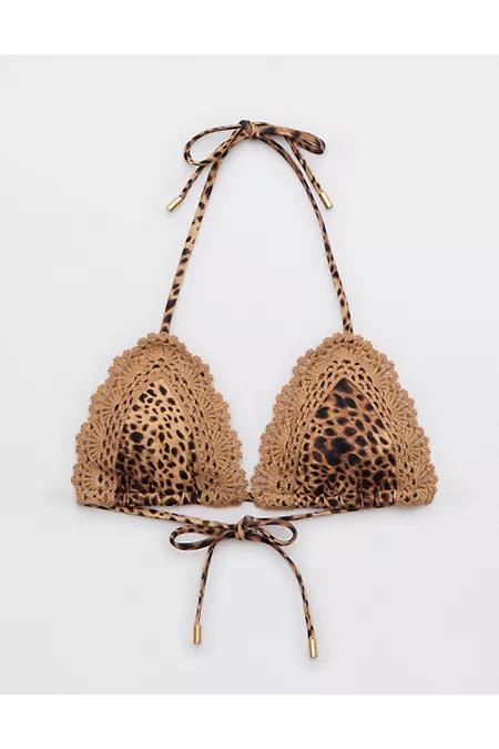 Aerie The Sun-Lover Crochet Trim Bikini Top Women's Product Image