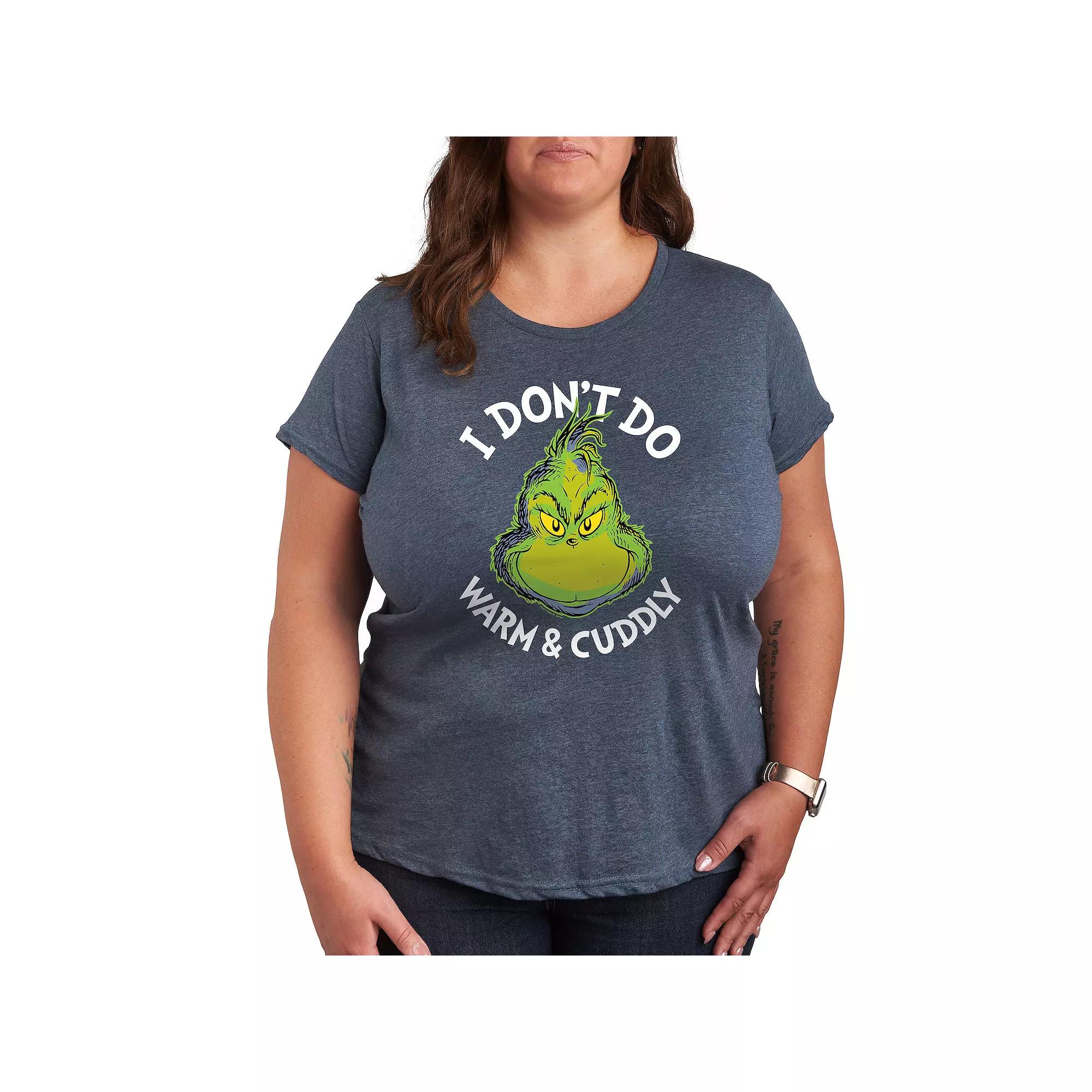 Plus Dr. Seuss The Grinch Don't Do Warm Cuddly Graphic Tee, Women's,  Product Image