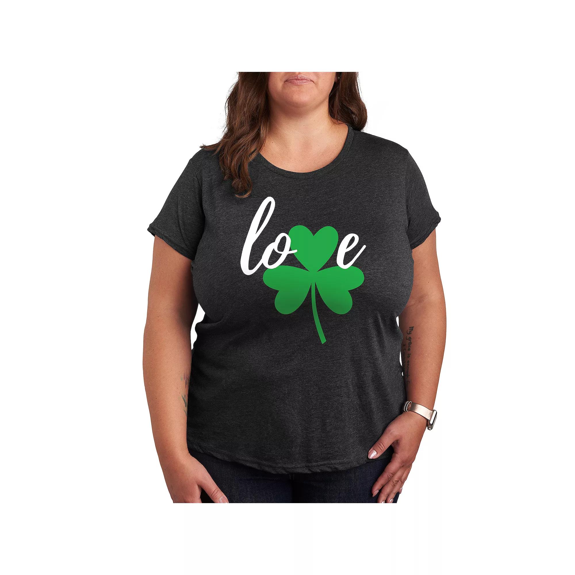 Plus Love Shamrock Graphic Tee, Women's,  Product Image