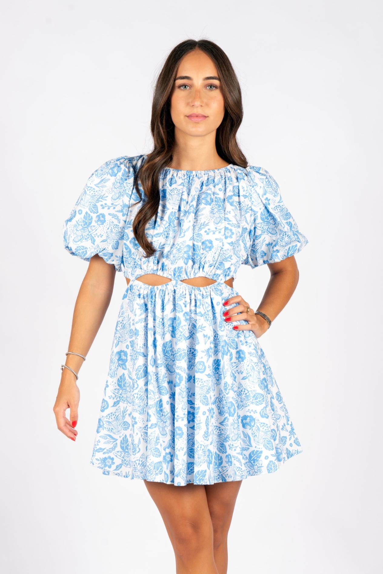 Cutout Poplin Mini Dress Product Image