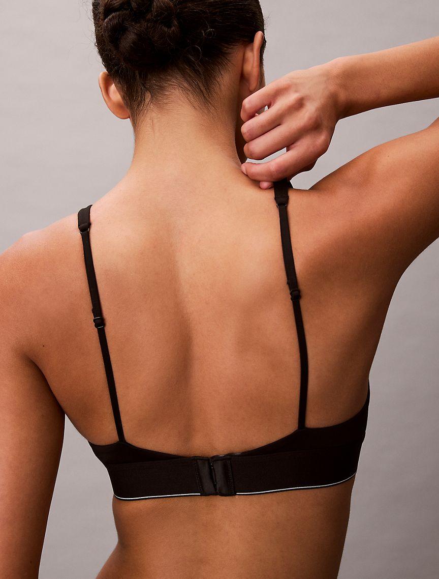 Graphic Monogram Microfiber Stretch Lightly Lined Triangle Bralette Product Image