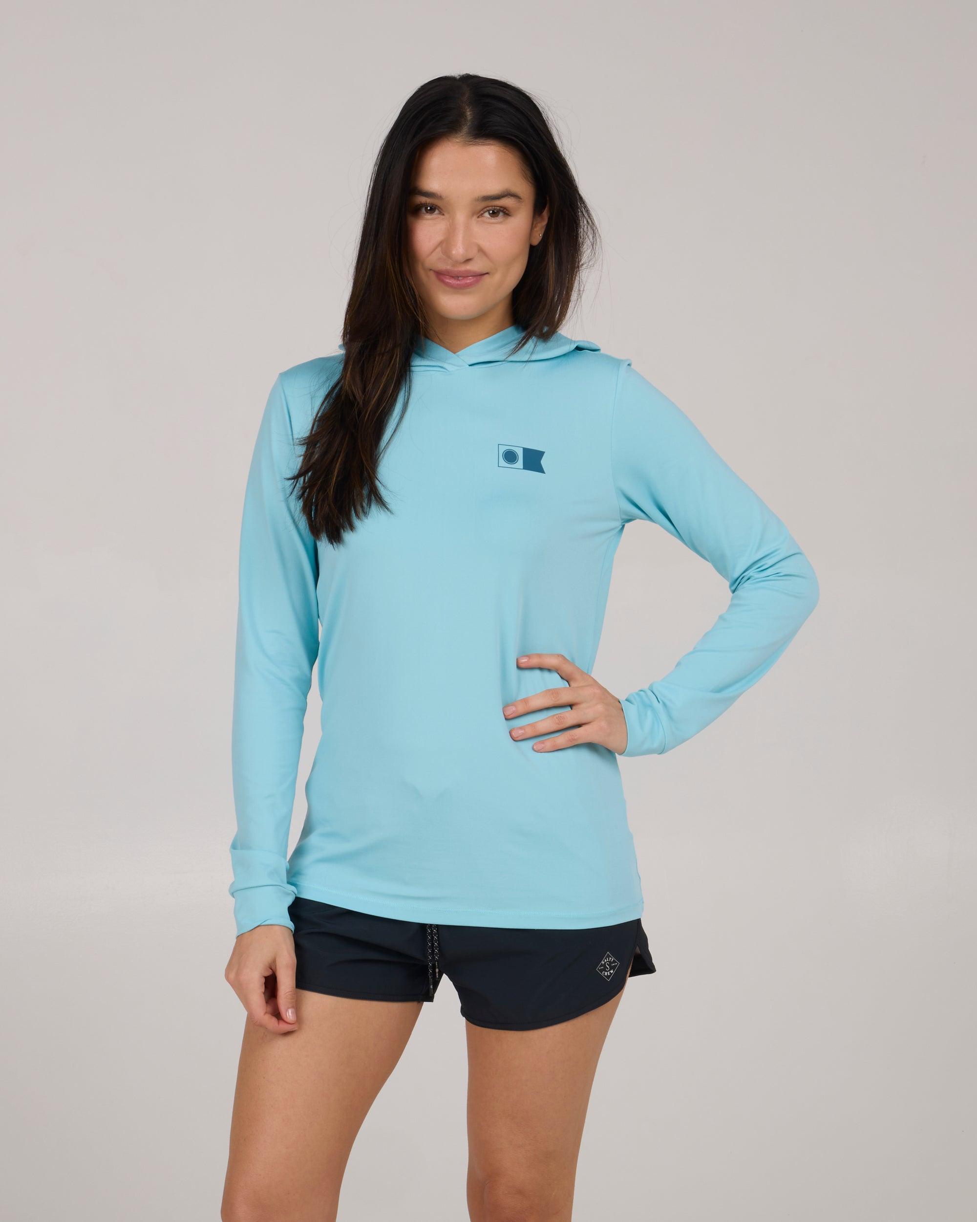 Flagship Sunshirt Hoodie - Pacific Blue Female Product Image