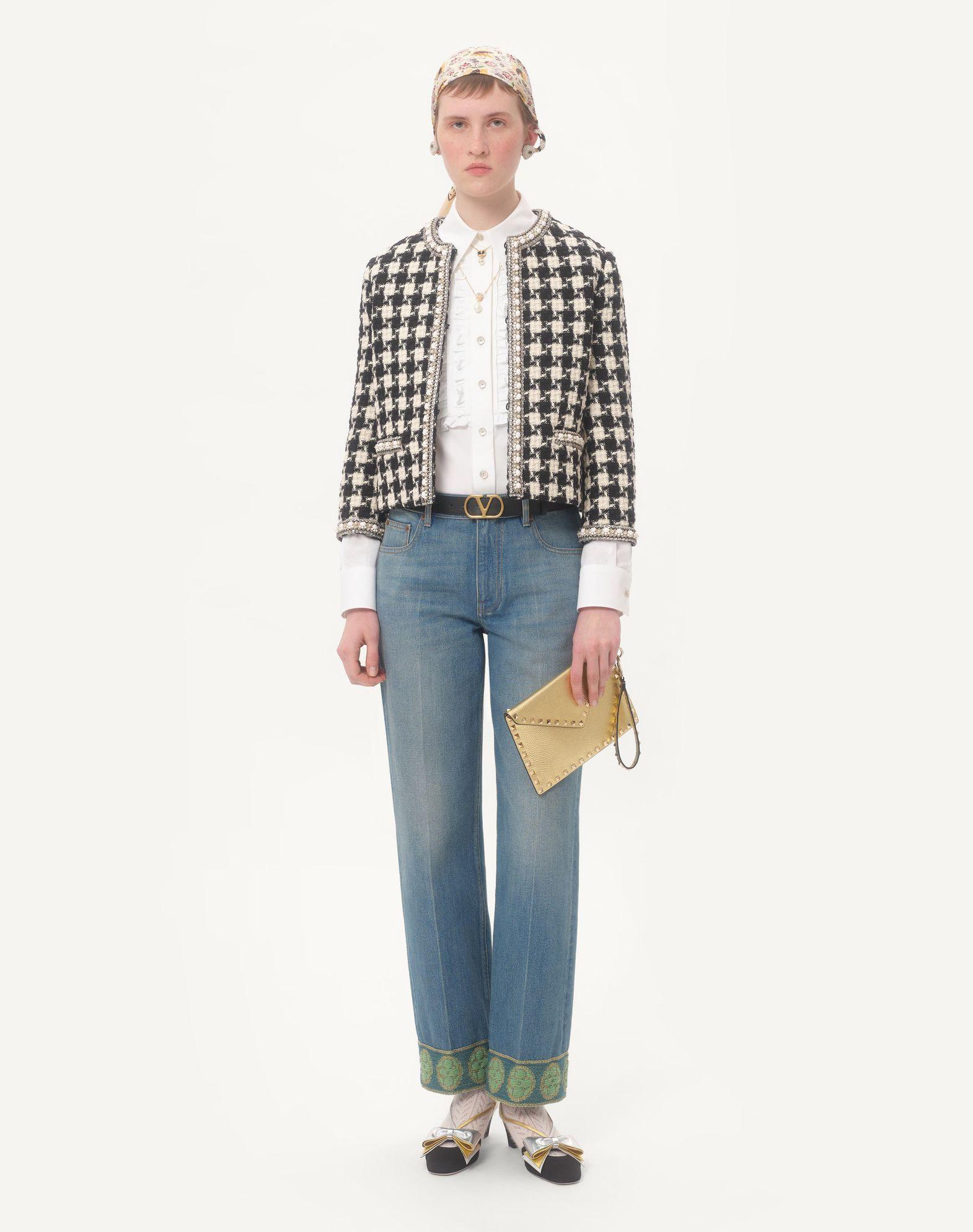 Rockstud Laminated Grainy Calfskin Clutch Bag Product Image