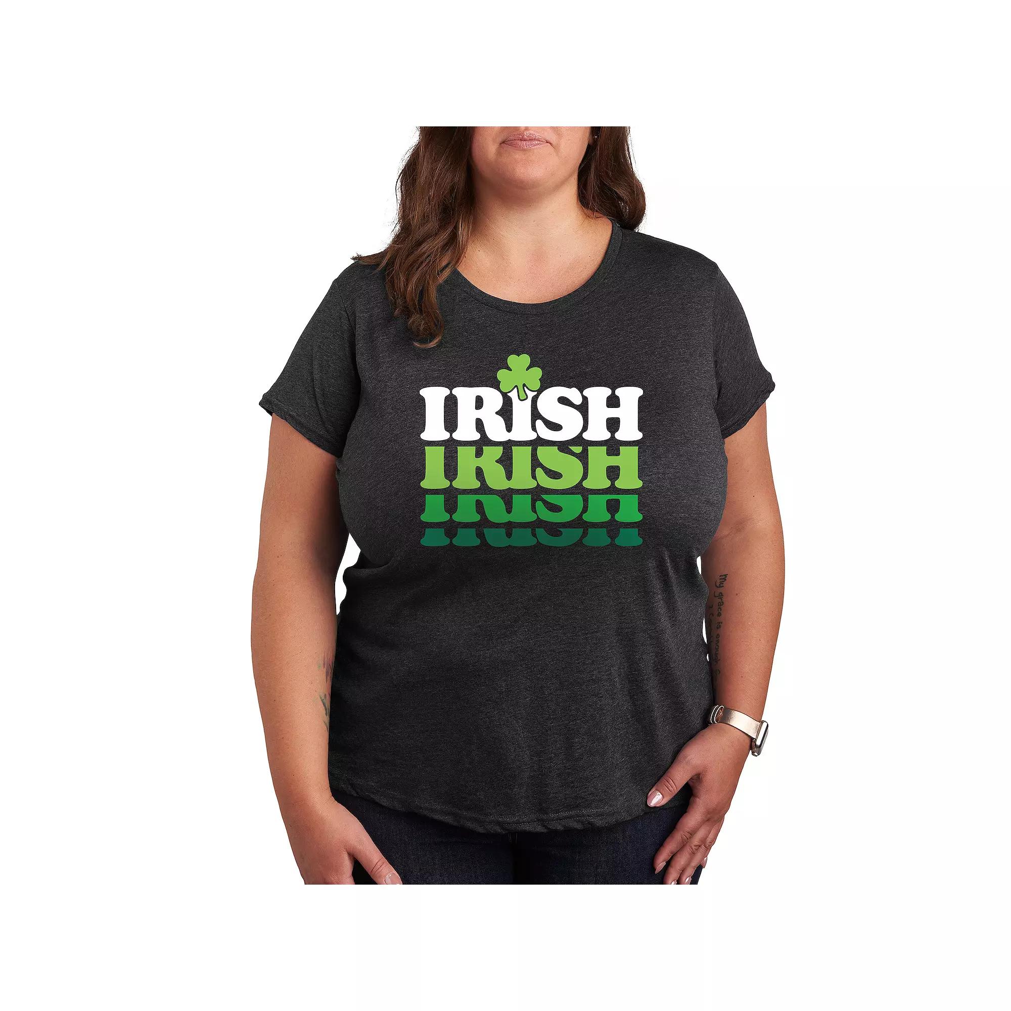 Plus Irish Retro Repeat Graphic Tee, Women's,  Product Image