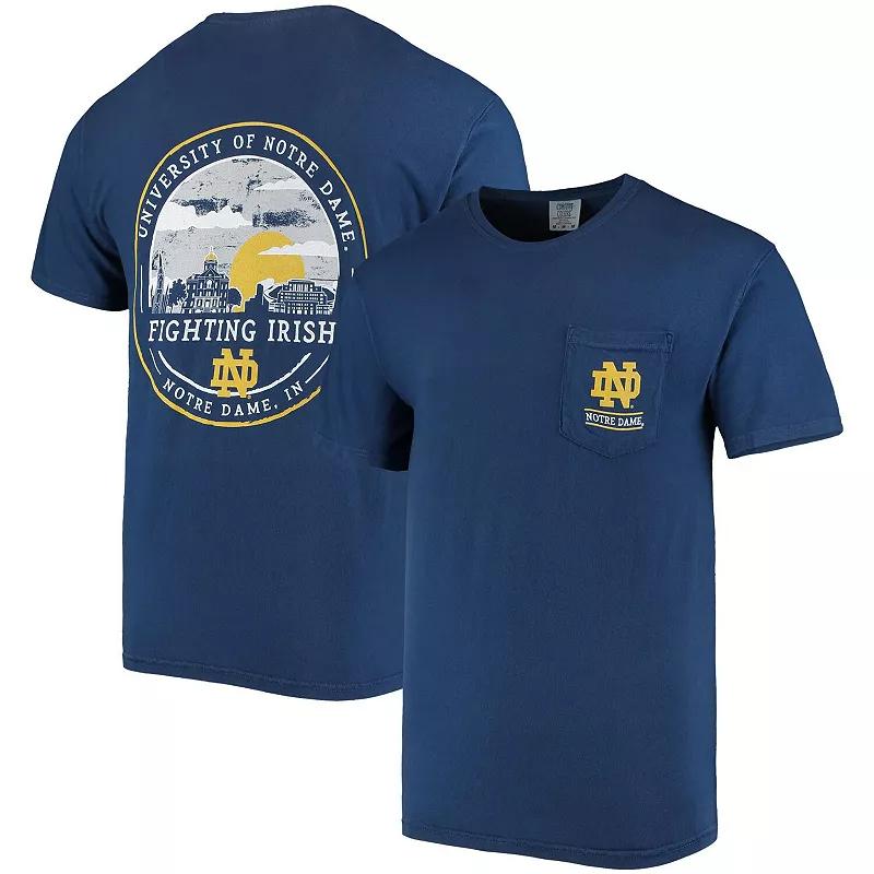 Mens Notre Dame Fighting Irish Circle Campus Scene T-Shirt Blue Product Image