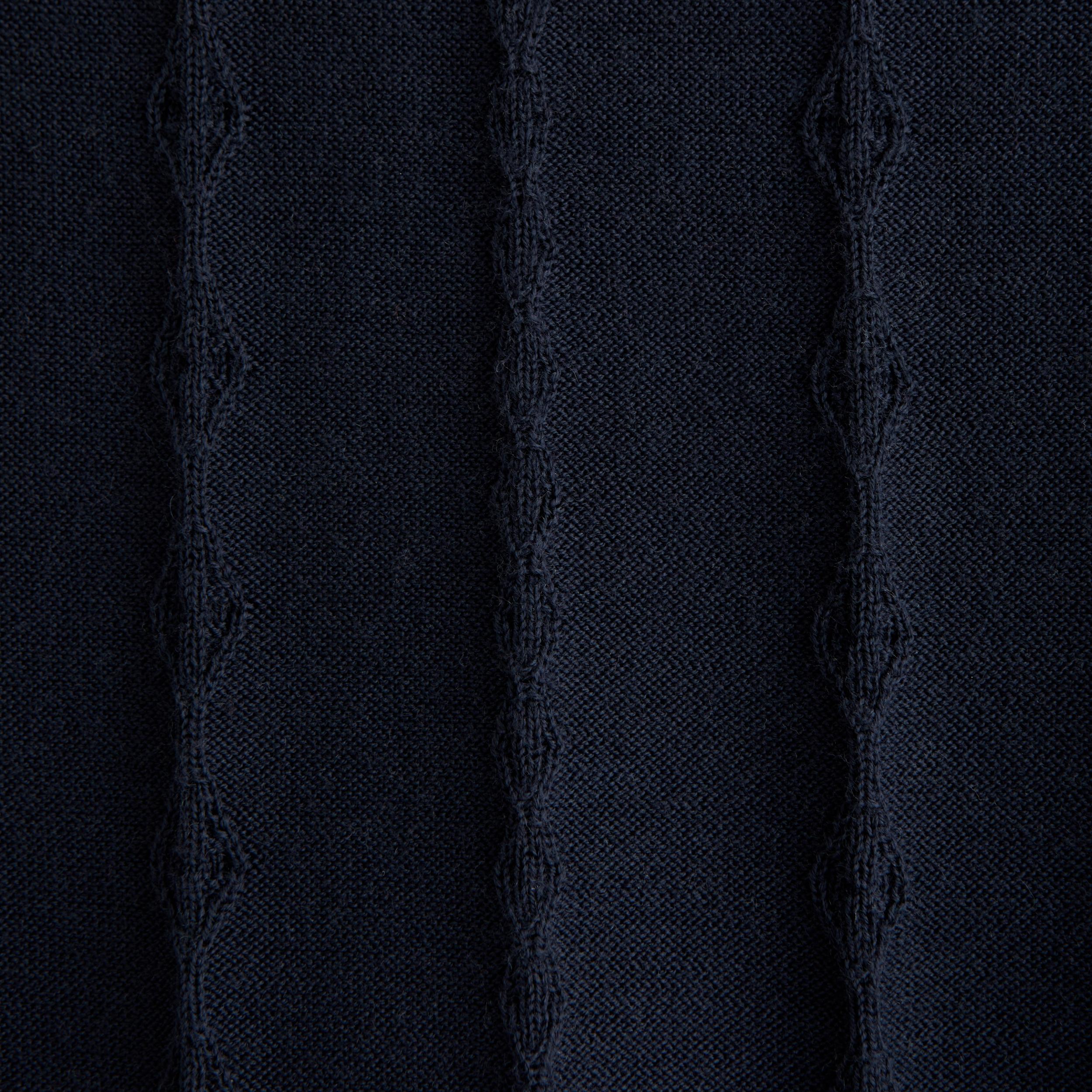 Merino Wool-Blend Stitch 3-Button Sweater Polo Product Image