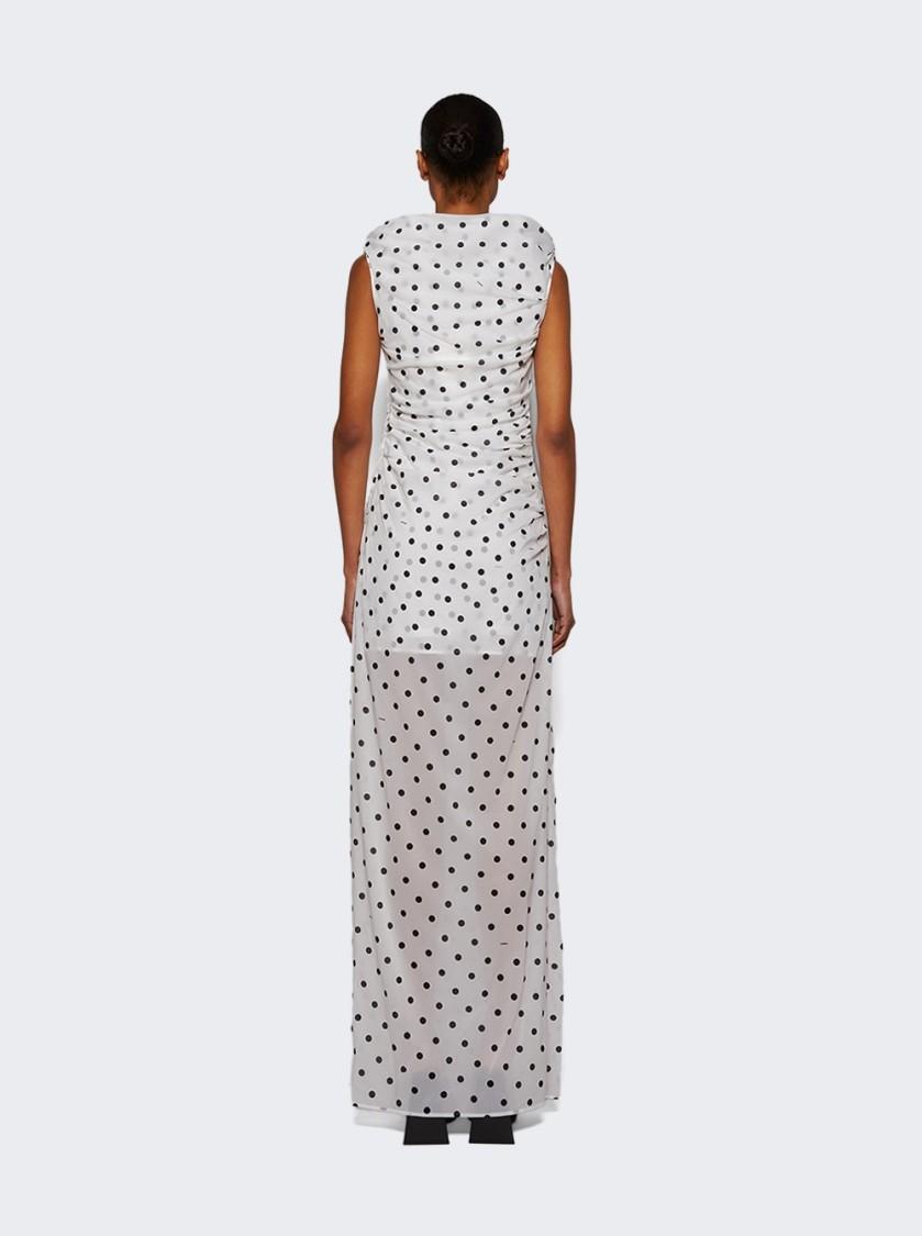 JACQUEMUS Women Rita Pois Long Dress In White Product Image