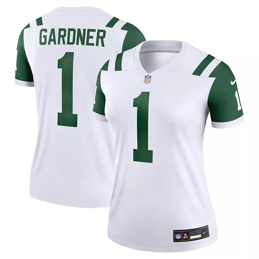 Women's Nike Ahmad Sauce Gardner Classic Alternate White New York Jets Alternate Legend Player Performance Top, Size: XL Product Image