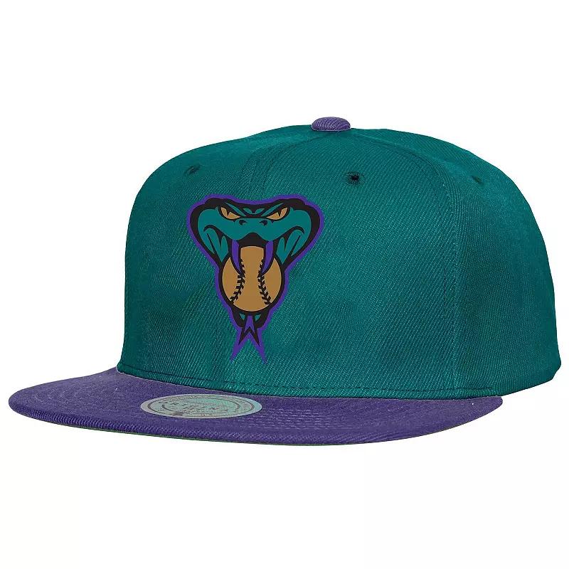 Men's Mitchell & Ness Teal Arizona Diamondbacks Cooperstown Collection Basic Flip Snapback Hat, Blue Product Image