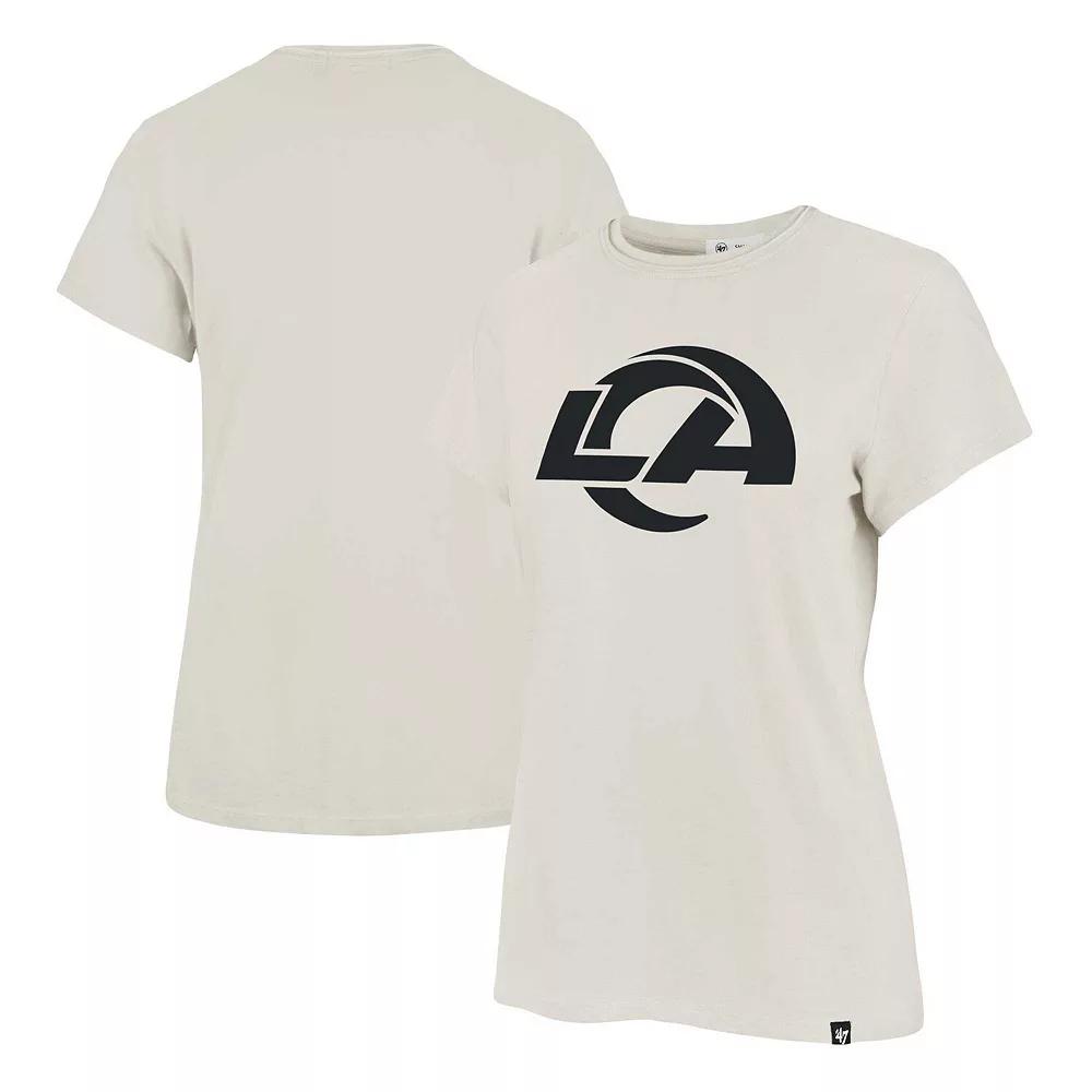 Women's '47 Cream Los Angeles Rams Panthera Frankie T-Shirt, Size: XL, Beige Product Image