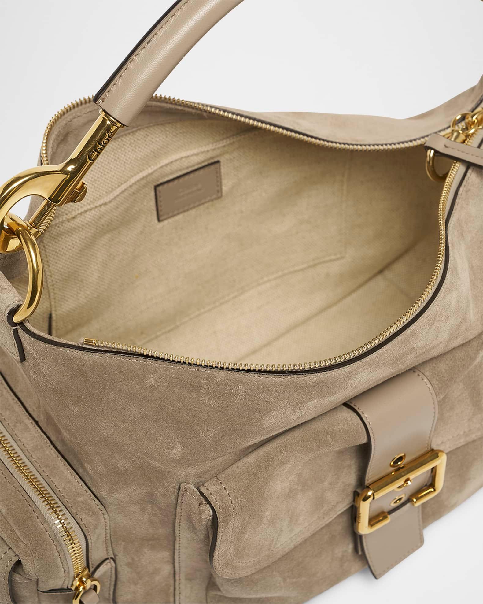 Medium Camera Shoulder Bag in Suede  Product Image