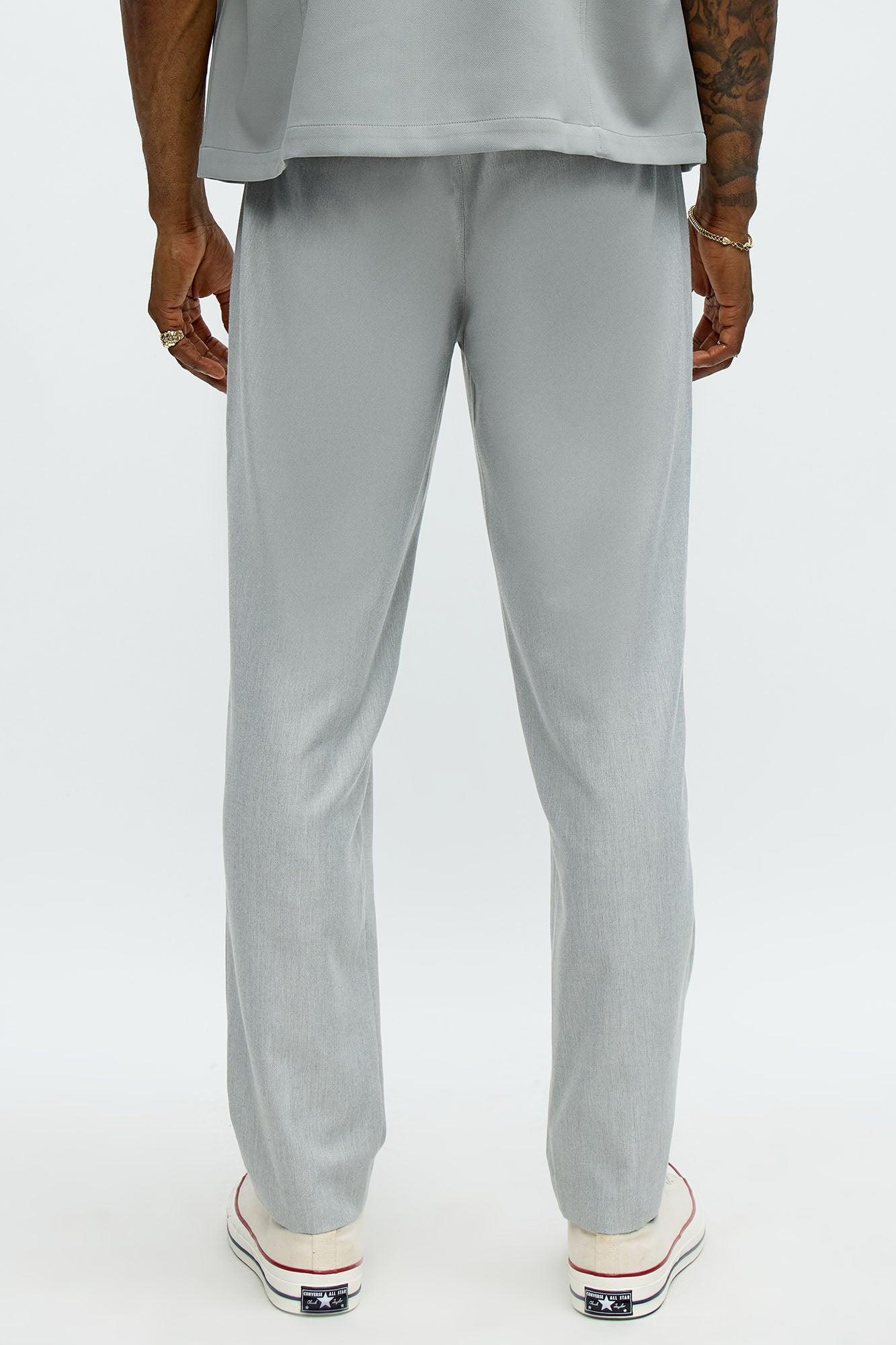 Slim Modern Stretch-Waist Everyday Trouser - Light Grey Male Product Image