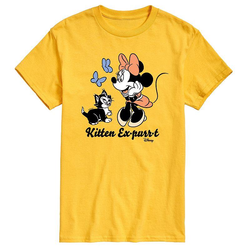 Disney's Minnie Mouse & Figaro Men's Kitten Expurrt Graphic Tee,  Product Image
