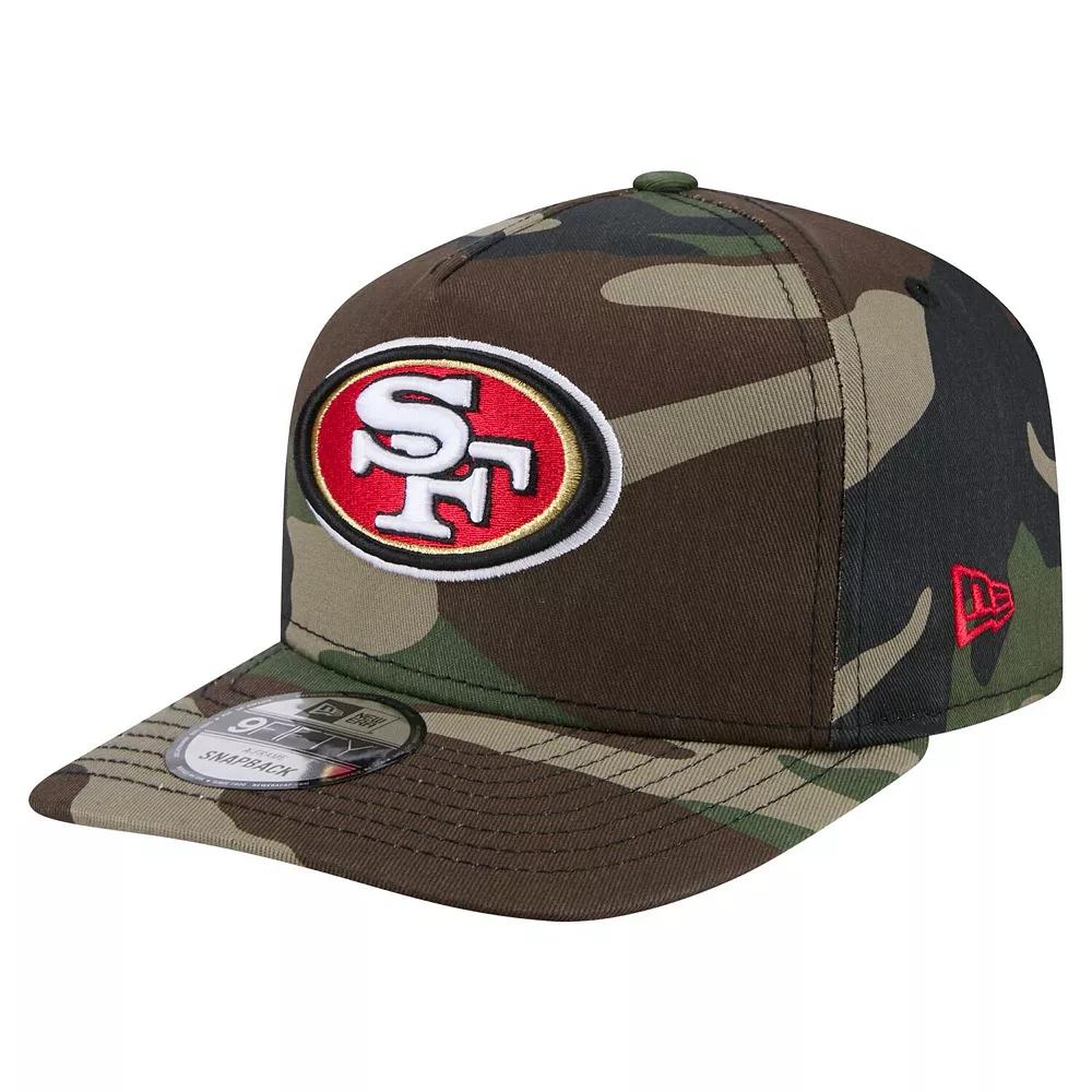 Men's New Era Camo San Francisco 49ers Woodsy 9FIFTY Snapback Hat, Green Product Image
