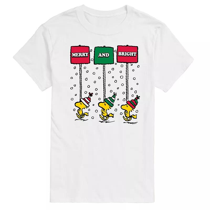 Big & Tall Peanuts Woodstock Merry & Bright Graphic Tee, Men's,  Product Image