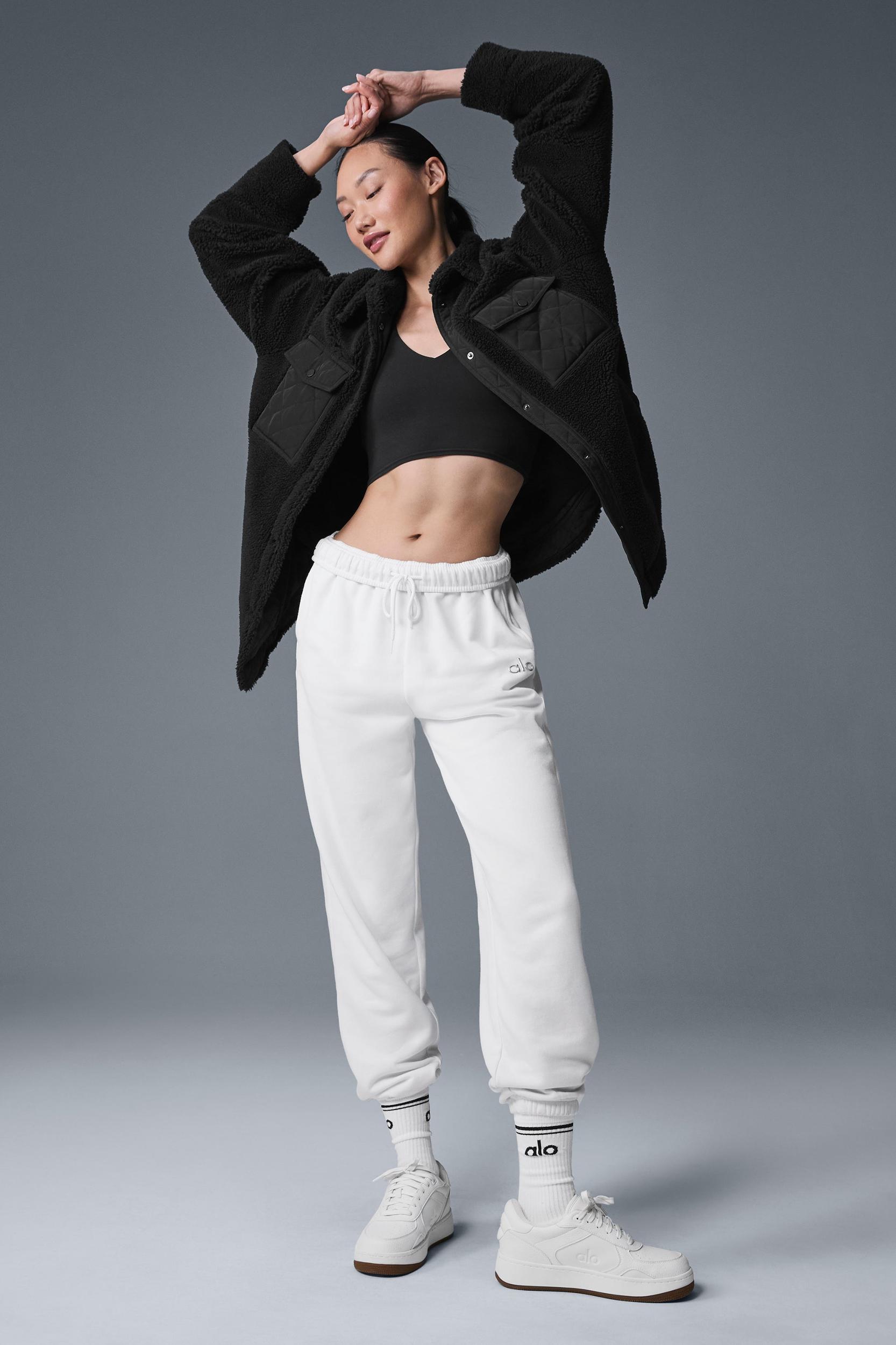 Sherpa Edge Shacket - Black Female Product Image