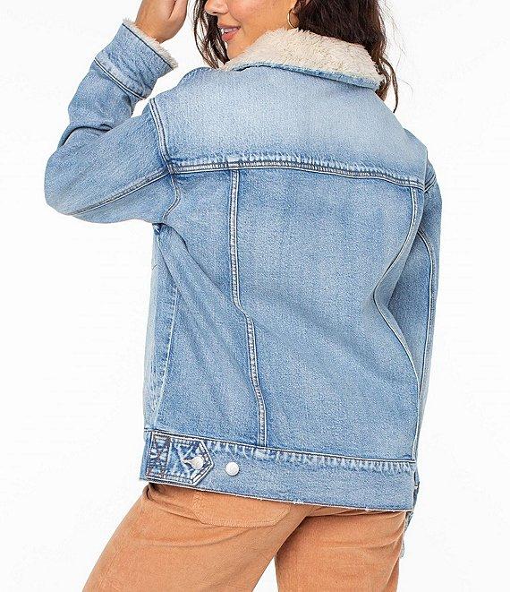 Roxy So Amped Sherpa Lined Denim Jacket Product Image