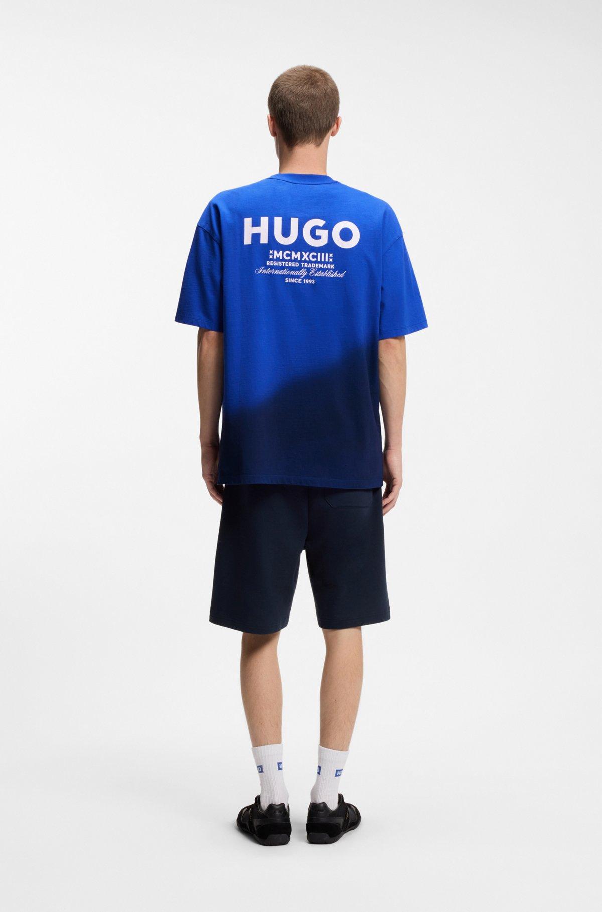 Dip-dyed logo T-shirt in cotton jersey Product Image