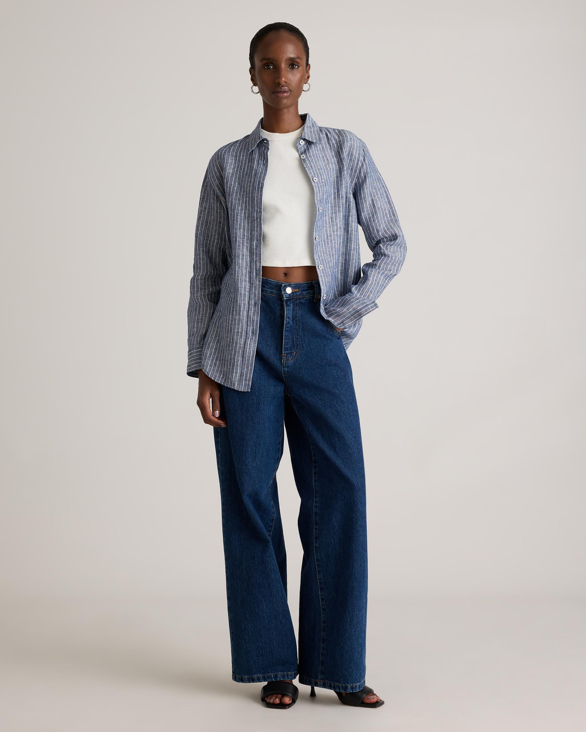 Quince | Women's 100% European Linen Long Sleeve Shirt Product Image