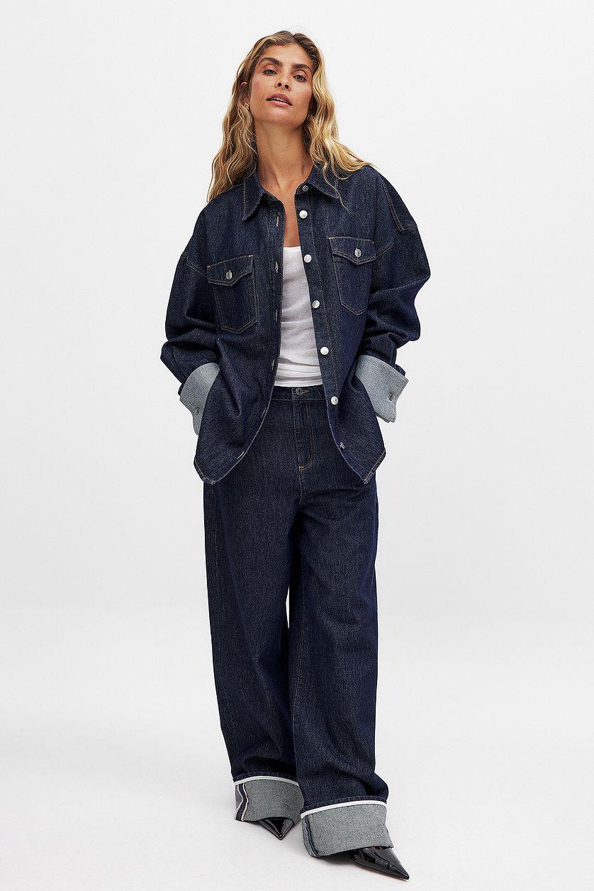 Fold Up Loose Denim Blue Product Image
