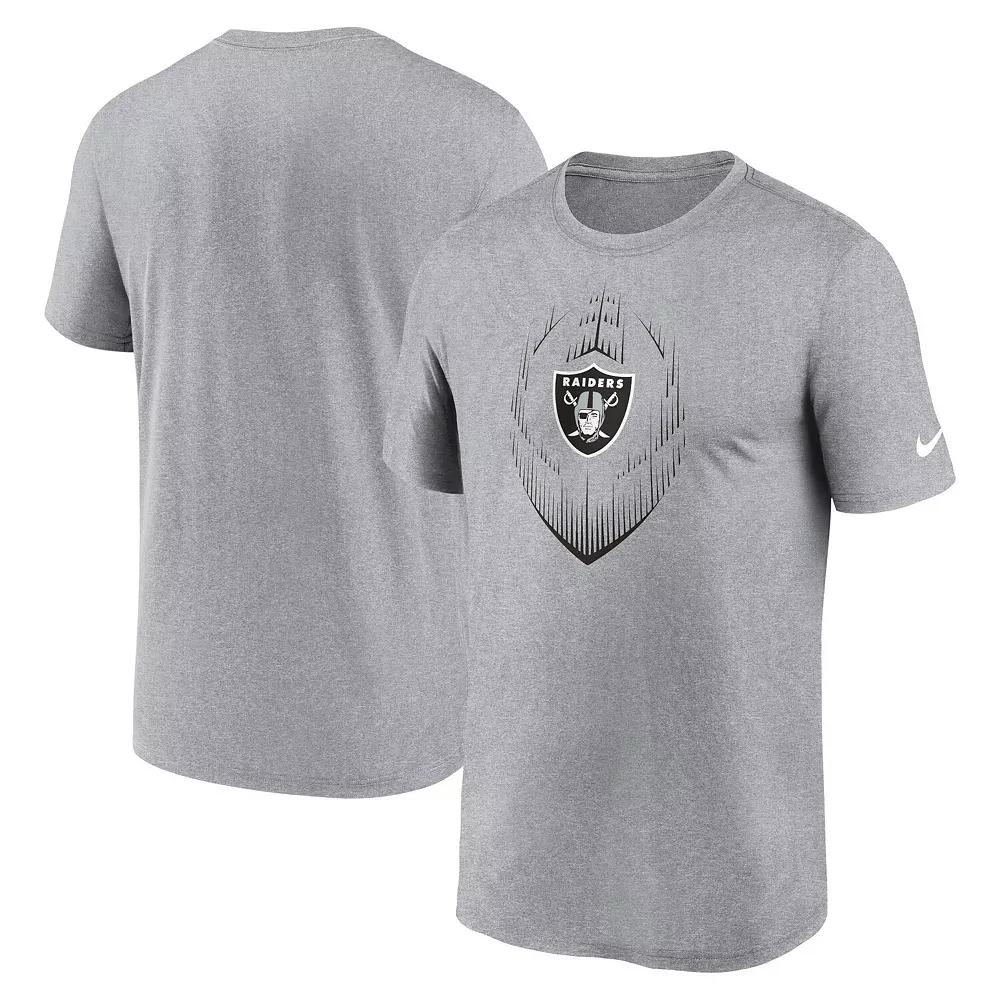 Men's Nike Heather Gray Las Vegas Raiders Primetime Legend Icon Performance T-Shirt, Size: Medium, Lvr Grey Product Image