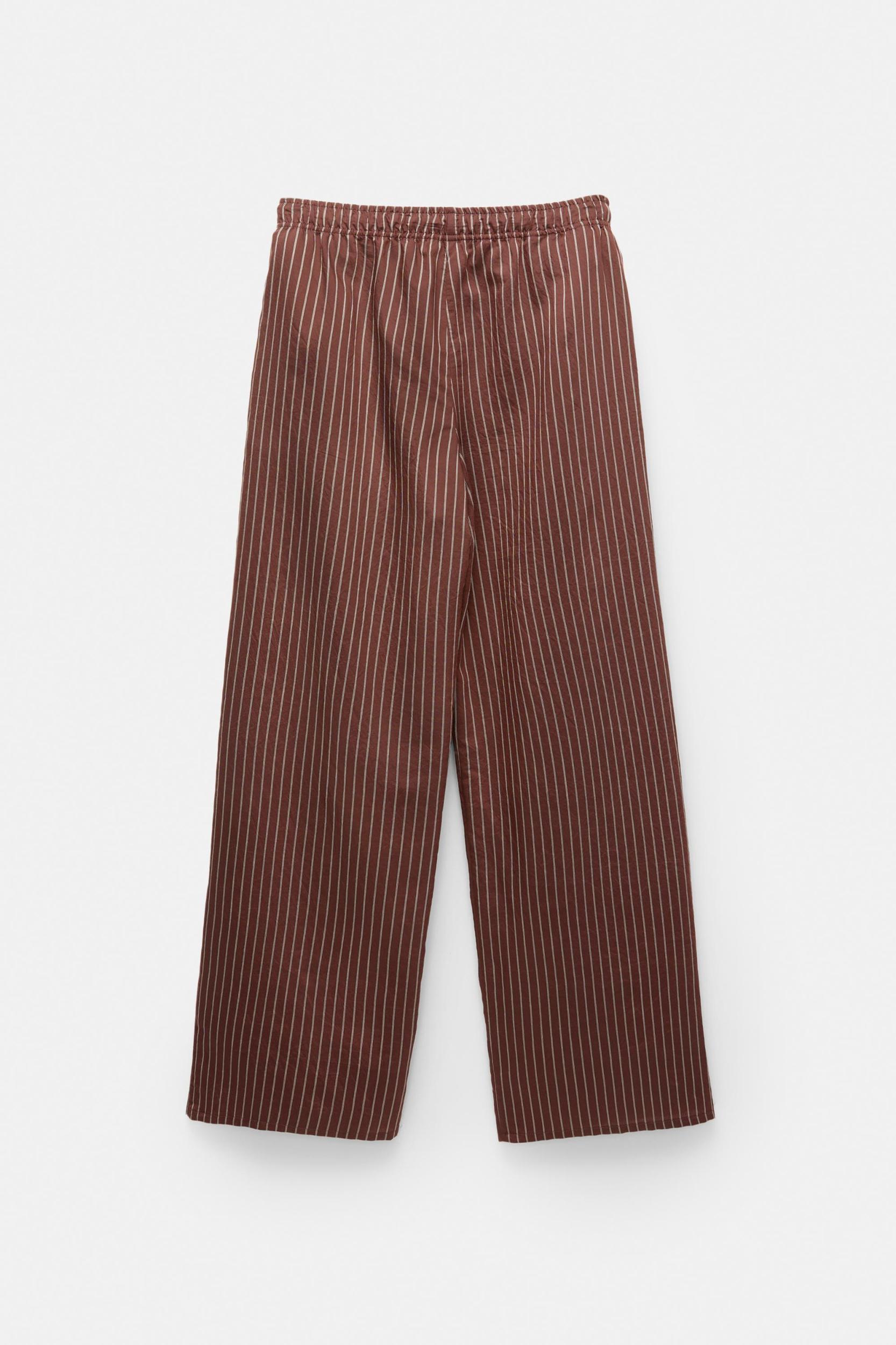 Striped pajama-style pants Product Image