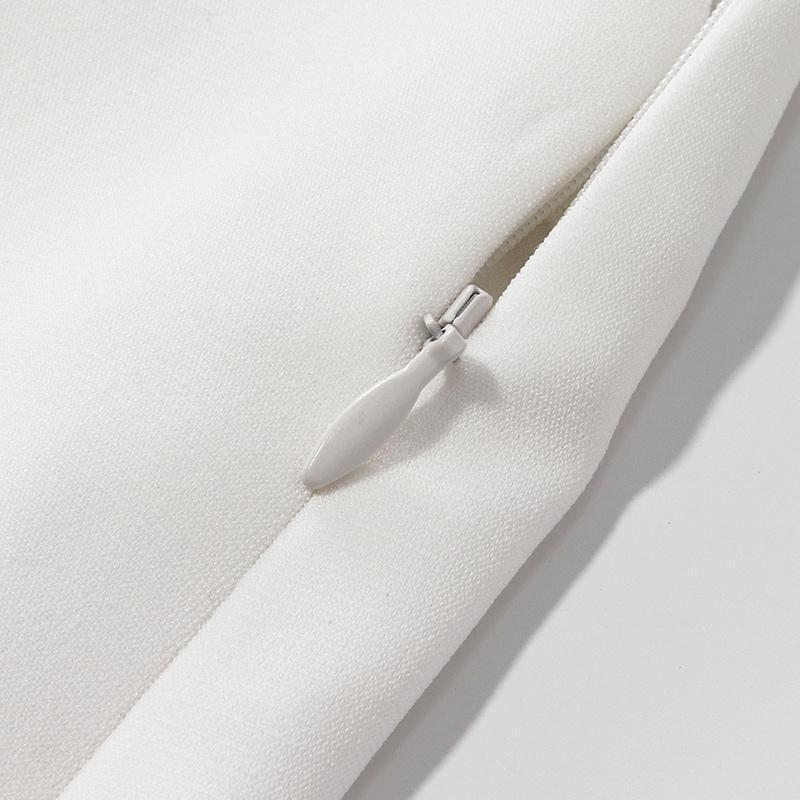 White Acetate Blazer And Shorts Two-Piece Suit Product Image