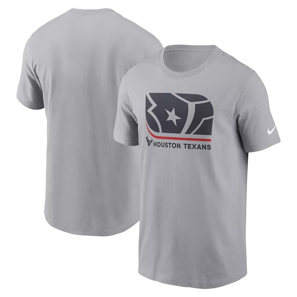 Men's Nike  Gray Houston Texans Lockup Essential T-Shirt, Size: Large, Grey Product Image