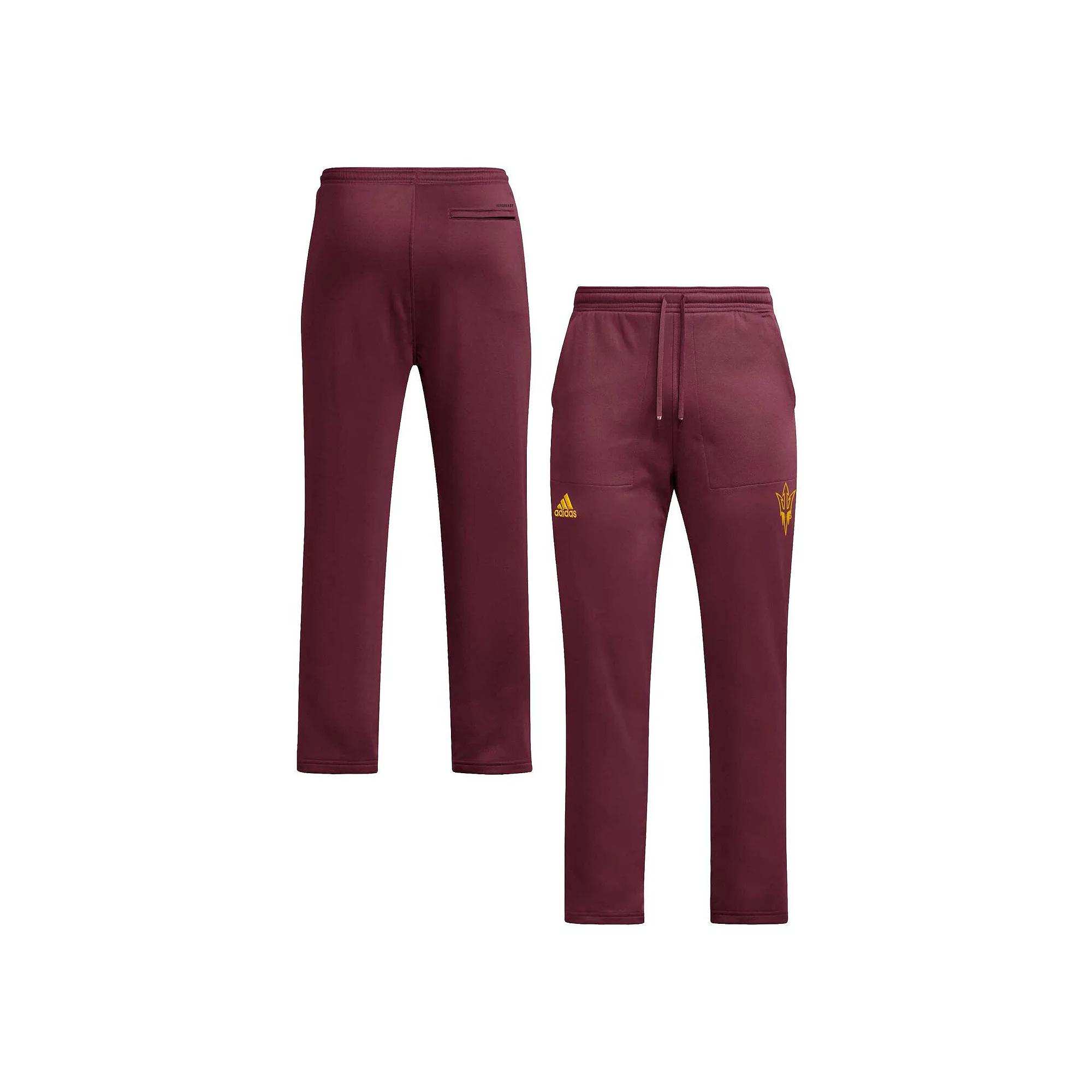 Men's adidas Maroon Arizona State Sun Devils Open Hem AEROREADY Pants, Size: Small, Red Product Image