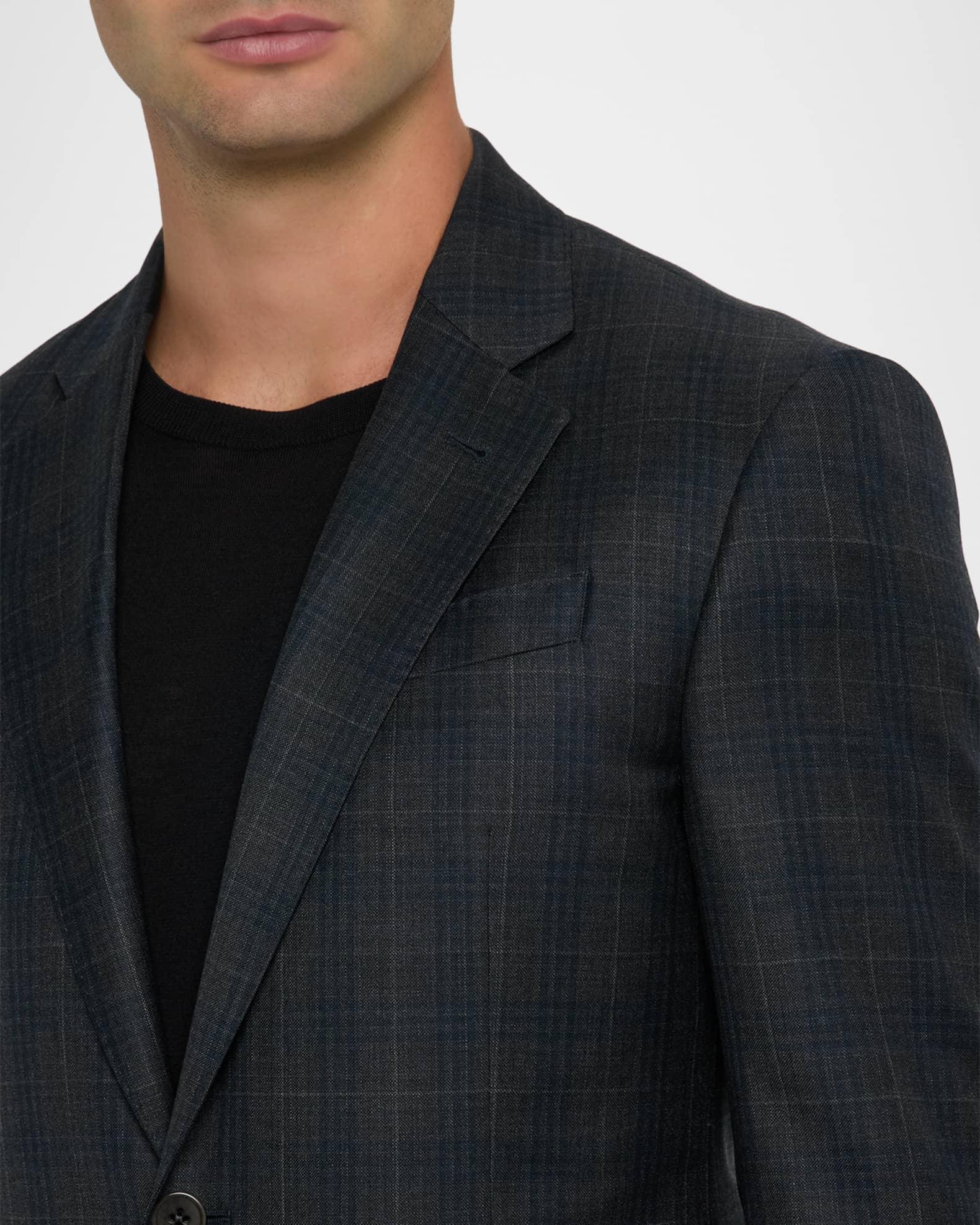 Men's Wool Super 130s Plaid G Line Suit Product Image