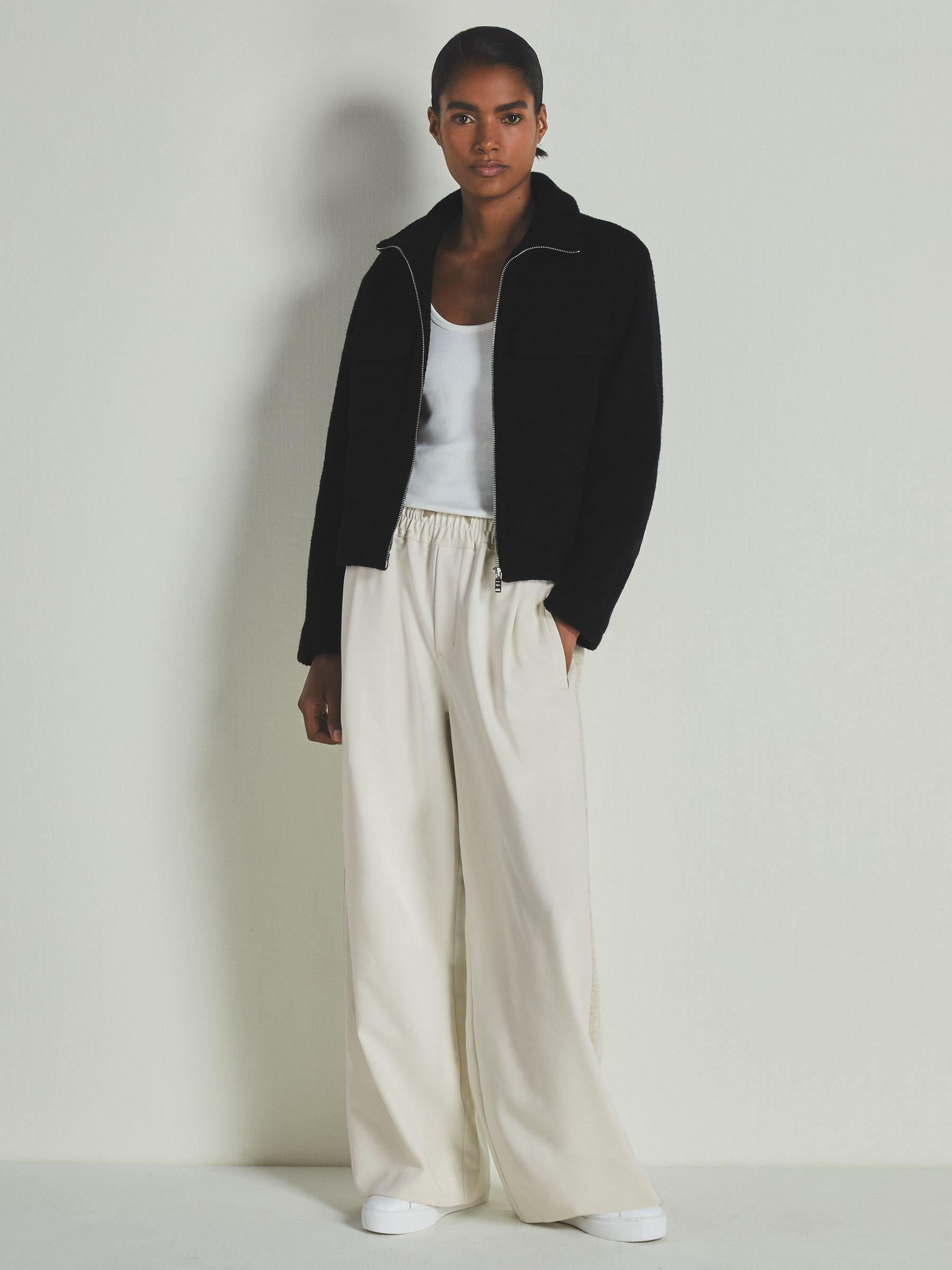 Reiss | Les 100 Ciels Textured Wool Jacket in Black Product Image