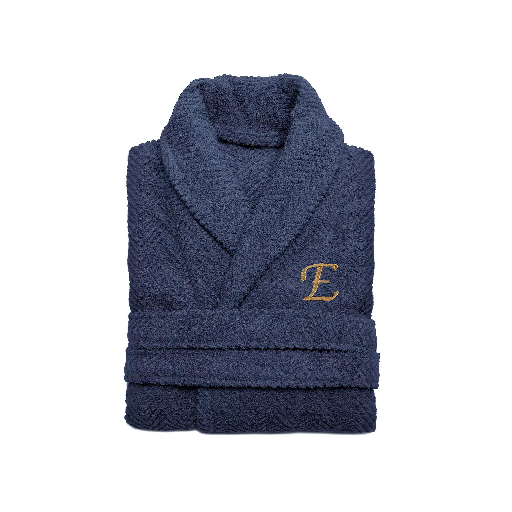 Linum Home Textiles Turkish Cotton Personalized Herringbone Weave Bathrobe, Women's,  Product Image