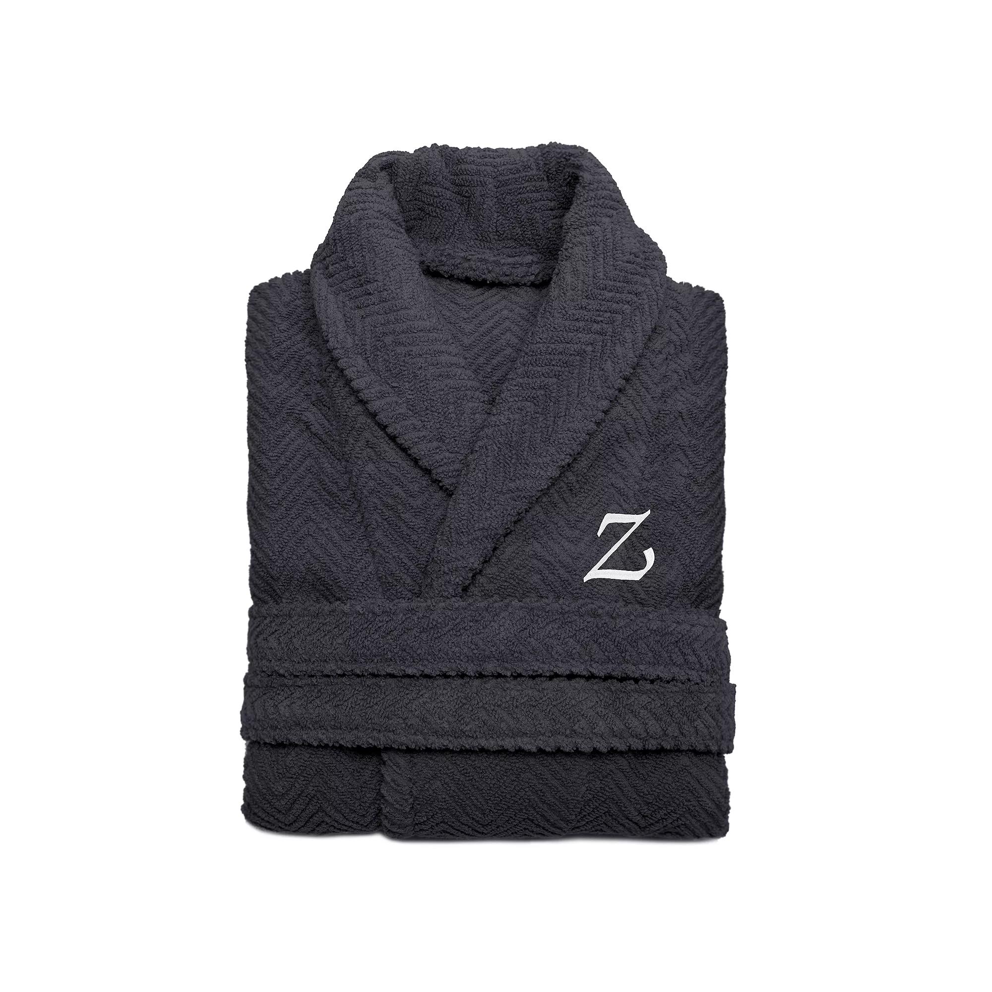 Linum Home Textiles Turkish Cotton Personalized Herringbone Weave Bathrobe, Women's,  Product Image