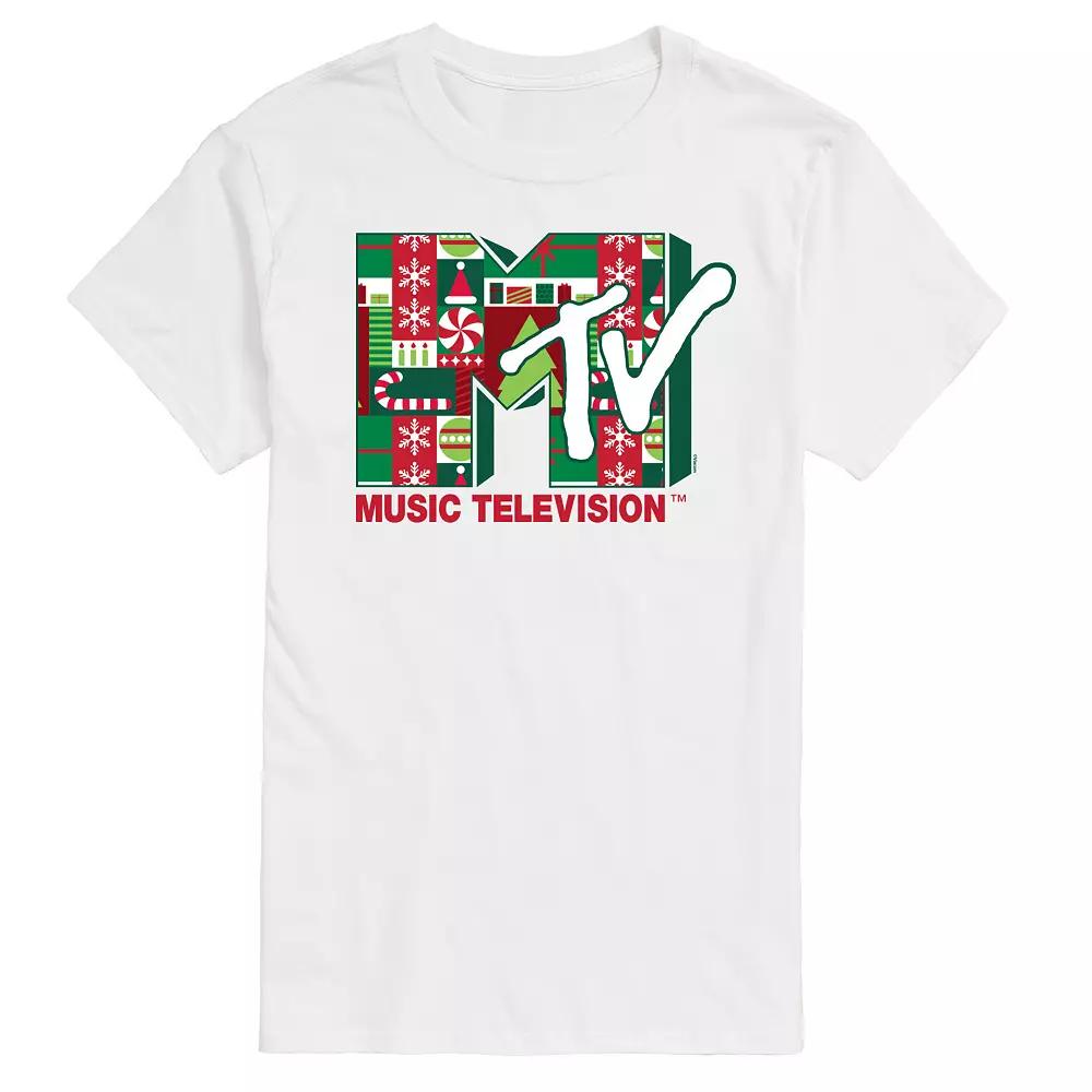Big & Tall MTV Christmas Pattern Graphic Tee, Men's,  Product Image
