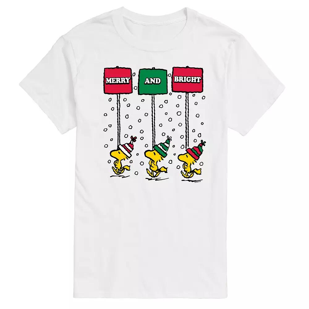 Big & Tall Peanuts Woodstock Merry & Bright Graphic Tee, Men's,  Product Image