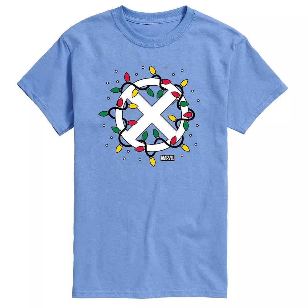 Men's X-Men Logo Christmas Lights Graphic Tee,  Product Image